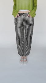 The Dennison Striped Pants in Black