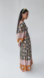The Irby Patterned Maxi Dress in Black Floral