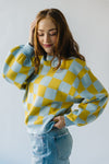 The Hermione Checkered Sweater in Blue + Yellow