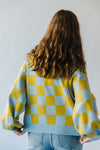 The Hermione Checkered Sweater in Blue + Yellow