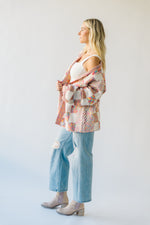 The Off the Wall Checkered Cardigan in Rainbow Multi