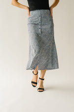 The Grainger Floral Button Down Skirt in Blue