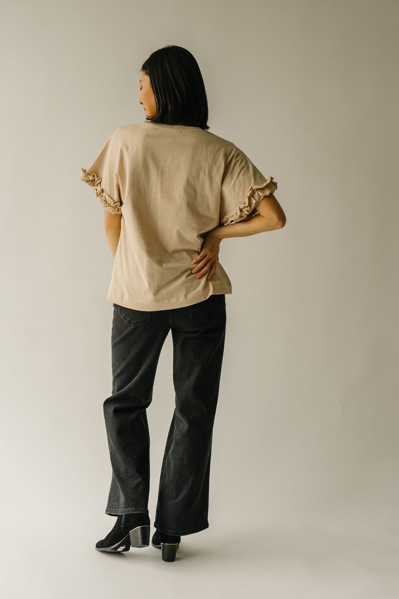 The Bennington Sequin Detail Blouse in Taupe