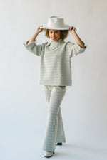 The Pugh Wide Leg Pant in Patterned Grey