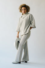 The Pugh Wide Leg Pant in Patterned Grey