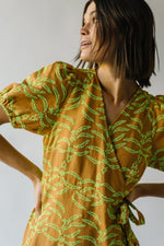 The Melia Eyelet Detail Wrap Dress in Sunrise