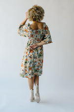The Ash Floral Midi Dress in Green Oasis