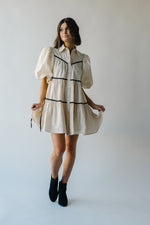 The Brielle Tiered Detail Dress in Natural
