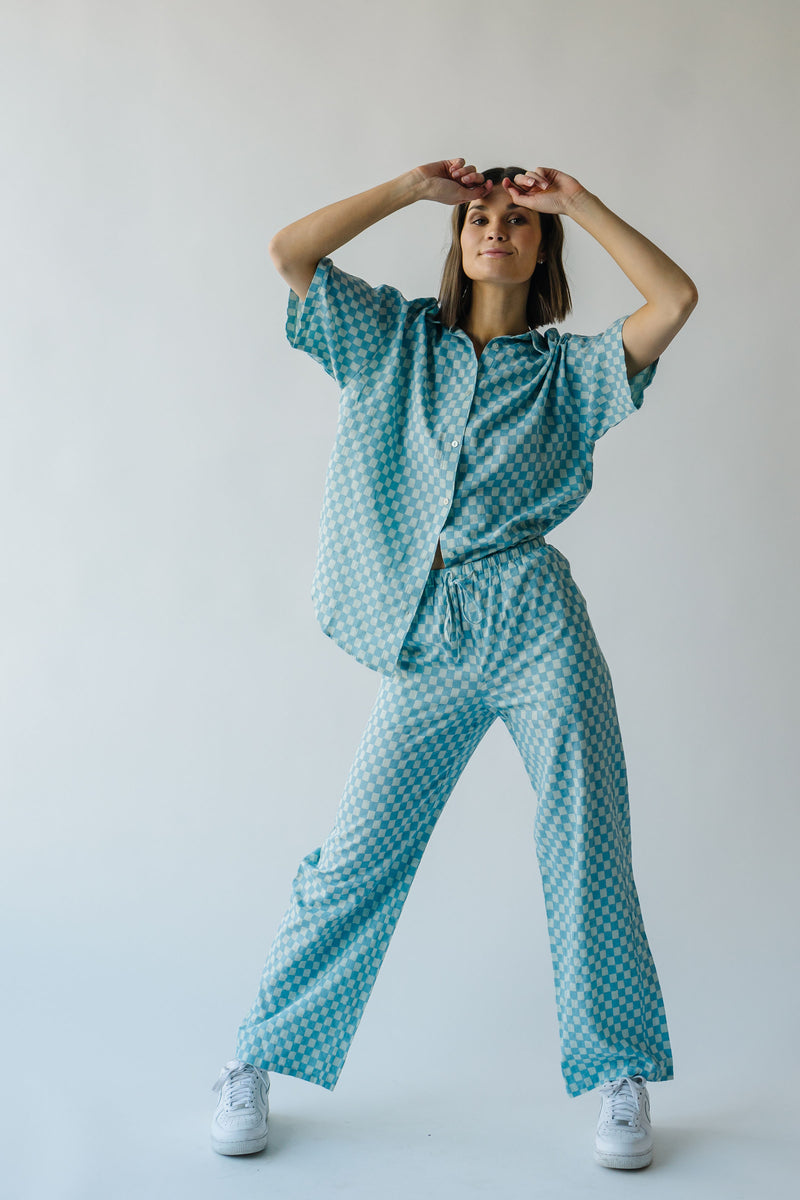 The Russell Checkered Pants in Denim