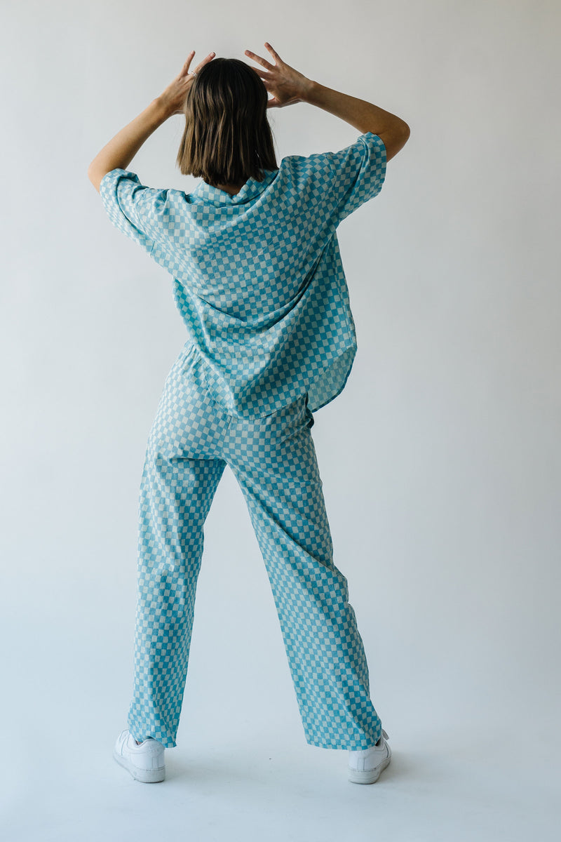 The Russell Checkered Pants in Denim