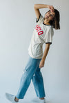 The XOXO Graphic Tee in Natural + Black