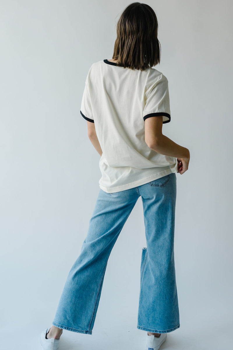 The XOXO Graphic Tee in Natural + Black