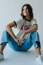 The XOXO Graphic Tee in Natural + Black
