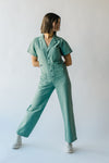 The Osborne Button-Up Jumpsuit in Sage