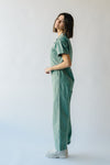 The Osborne Button-Up Jumpsuit in Sage