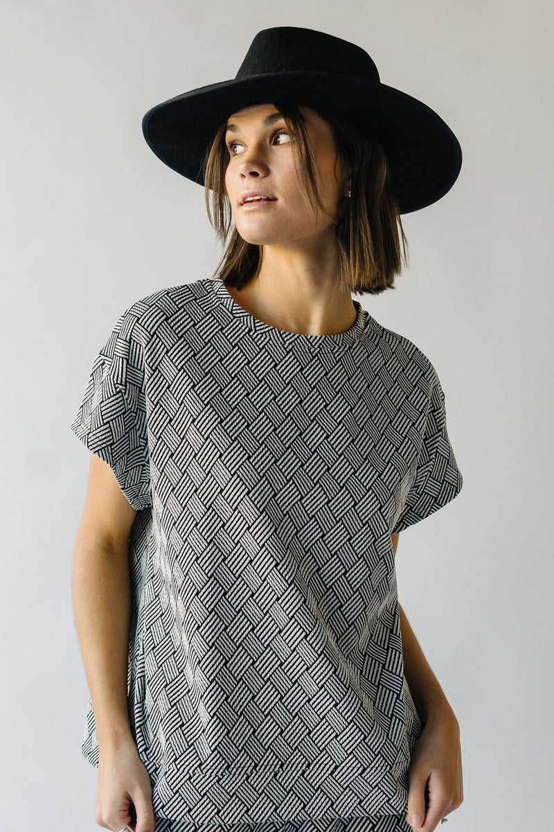 The Lenny Textured Top in Geometric