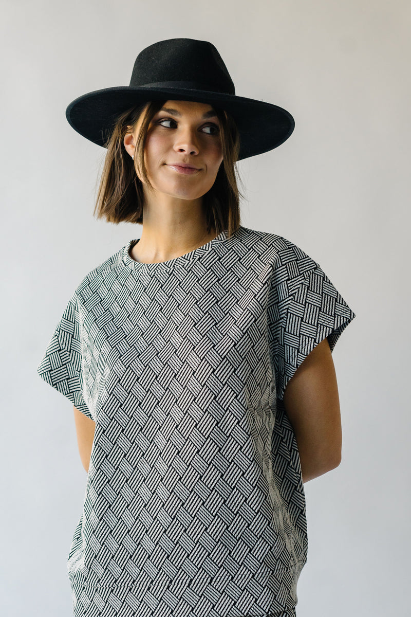 The Lenny Textured Top in Geometric