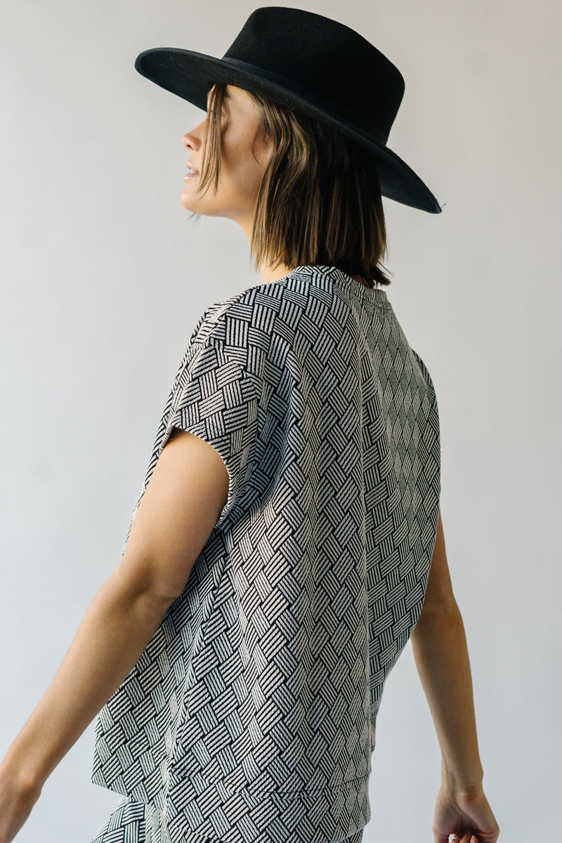 The Lenny Textured Top in Geometric