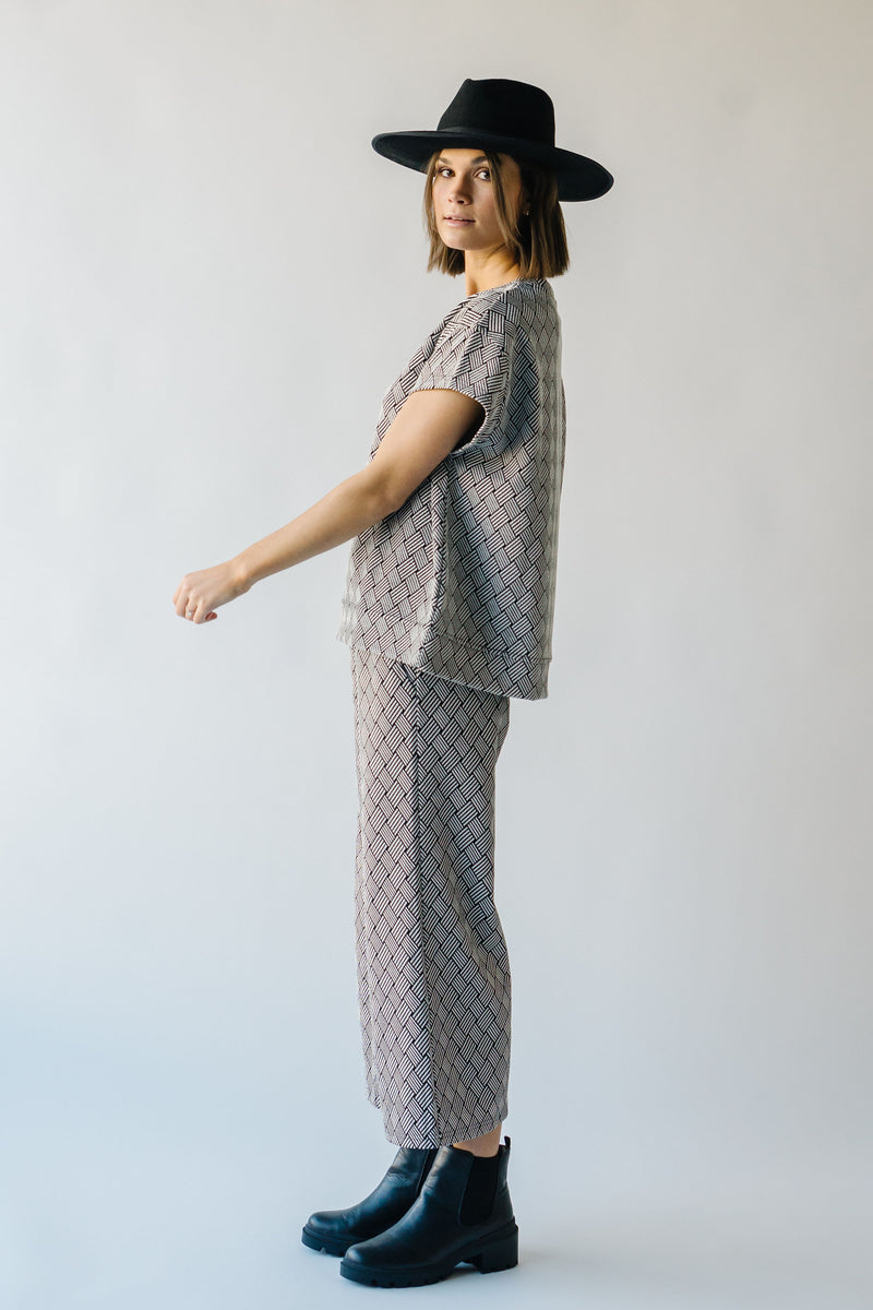 The Lenny Textured Top in Geometric