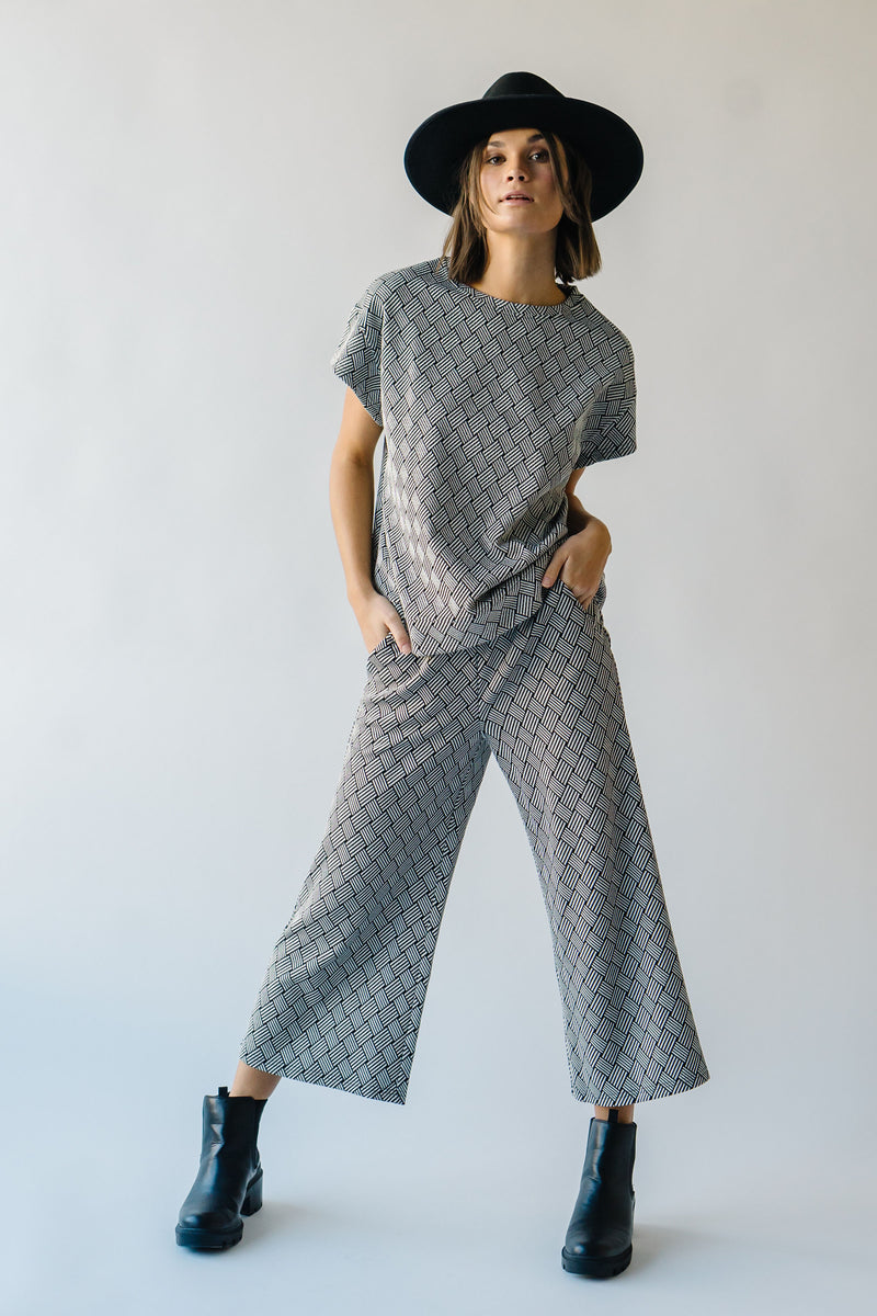 The Lenny Textured Top in Geometric