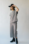 The Ronnie Textured Wide Leg Pant in Geometric