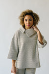 The Florence Collared Top in Patterned Grey