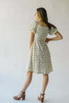 The Breckin Textured Dress in Ivory + Blue