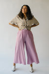 The Cielle Wide Leg Gauze Pant in Dusty Pink