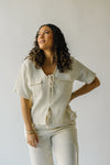 The Mariska Gauze Button Up Blouse in Cloud