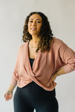 The Justine Twist Front Sweater in Rose
