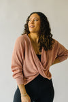 The Justine Twist Front Sweater in Rose