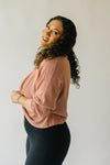 The Justine Twist Front Sweater in Rose