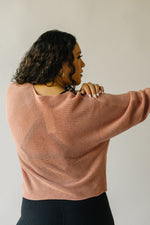 The Justine Twist Front Sweater in Rose