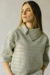 The Florence Collared Top in Patterned Grey