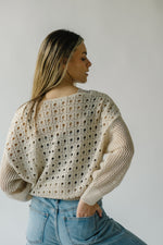The Bruner Lace Detail Sweater in Cream