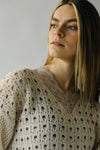 The Bruner Lace Detail Sweater in Cream