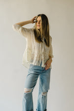 The Trey Lace Detail Blouse in Cream