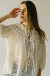 The Trey Lace Detail Blouse in Cream