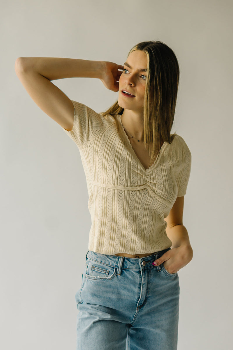 The Gladys Knit Top in Buttercream