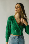The Amira Double Breasted Cardigan in Green