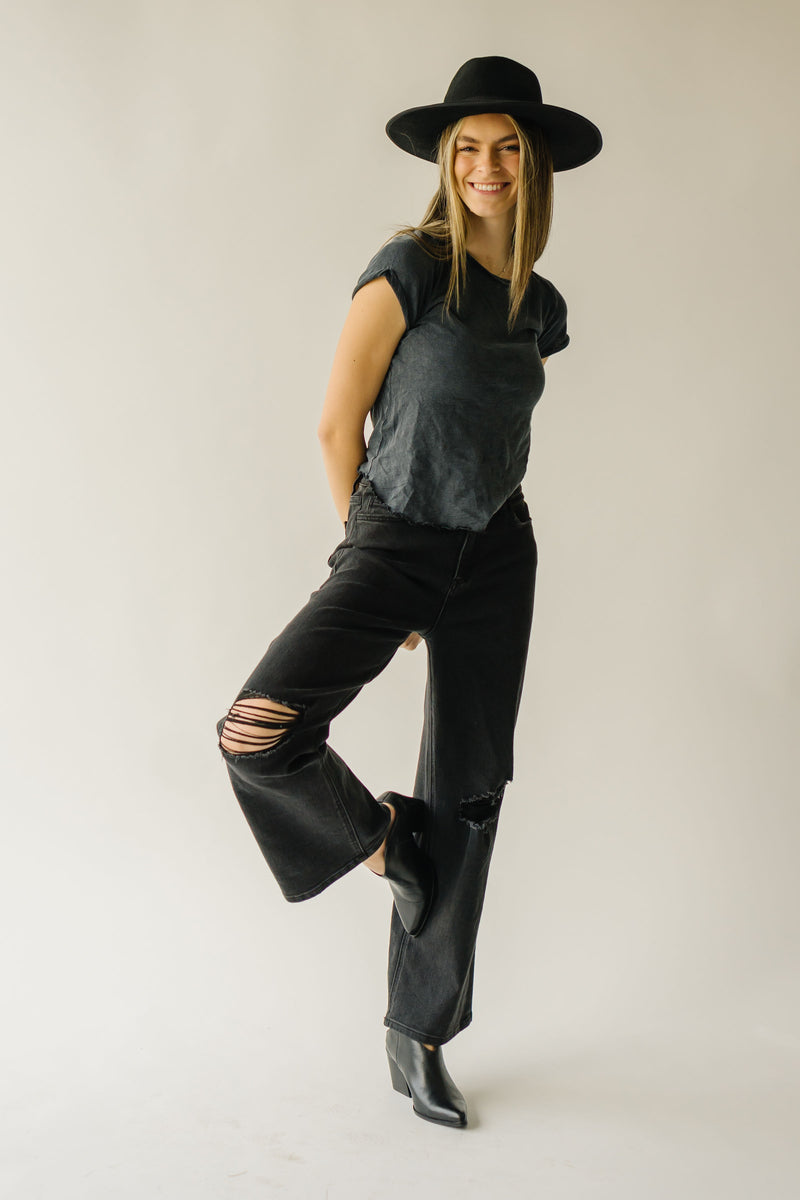 Free People: Be My Baby Tee in Black
