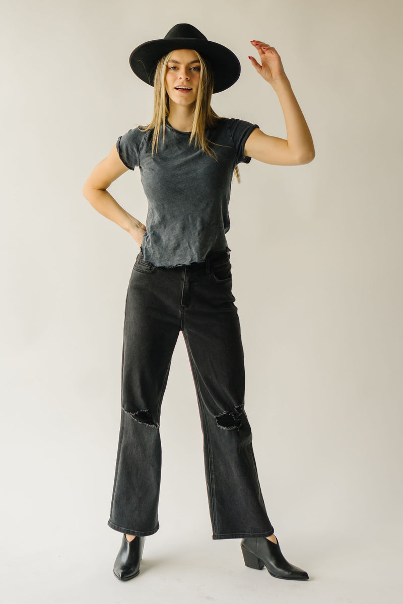 Free People: Be My Baby Tee in Black