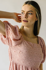 The Jessop Eyelet Detail Dress in Blush