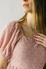 The Jessop Eyelet Detail Dress in Blush