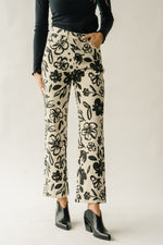 The Kearney Floral High Waisted Pant in Cream