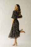 Piper & Scoot: The Kirkwood Floral Smocked Dress in Charcoal