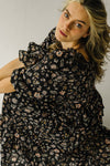 Piper & Scoot: The Kirkwood Floral Smocked Dress in Charcoal