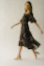 Piper & Scoot: The Kirkwood Floral Smocked Dress in Charcoal
