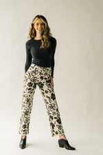 The Kearney Floral High Waisted Pant in Cream