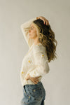 The Wentzville Textured Floral Cardigan in Ivory